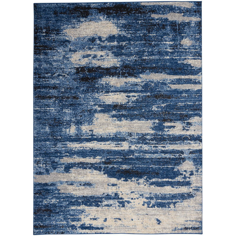 Calvin Klein Abstract Blue/Gray Area Rug Wayfair